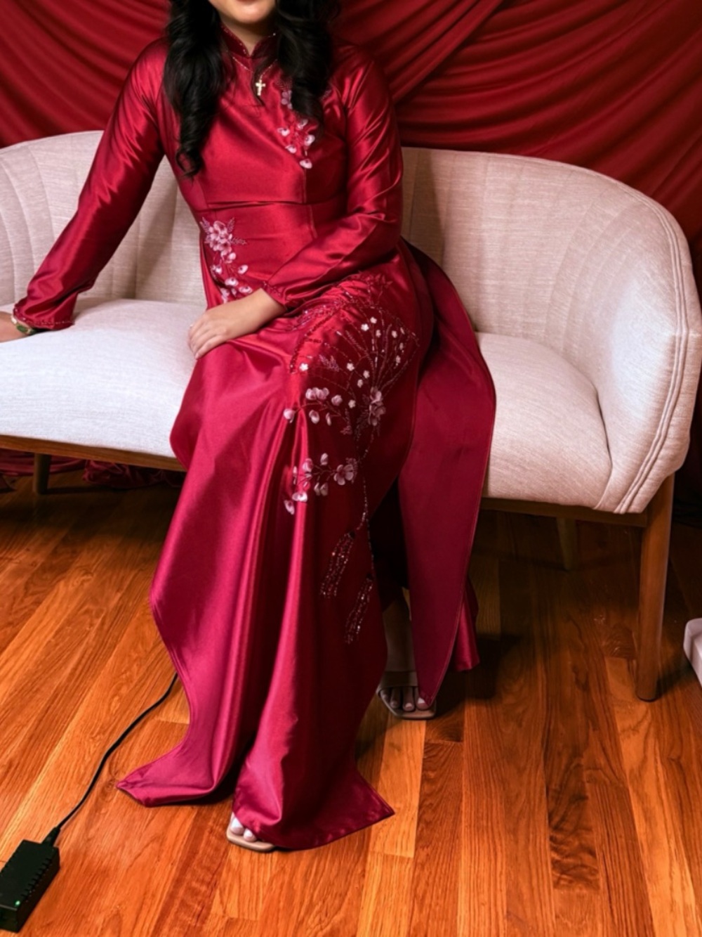 Vietnamese Bridal Tea Ceremony Wedding Ao Dai Dress